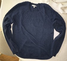 Sonoma Brand Women s Navy Sweater W Beautiful Detailing Sz M