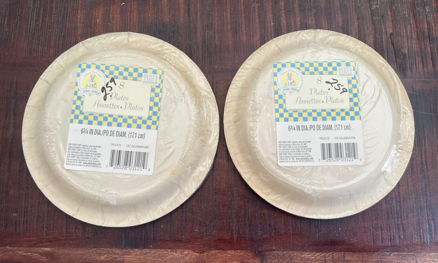 NOS Vintage 2000 Baby Looney Tunes 1st Birthday Taz Bugs Tweety Pastel Balloons