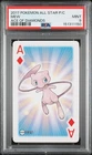 2017 POKEMON ALL STAR PLAYING CARDS ACE OF DIAMONDS MEW PSA 9