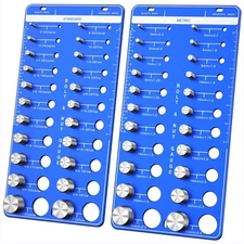 44 Thread Checker, Nut and Bolt Thread Checker - 22 Standard & 22 Metric Size...