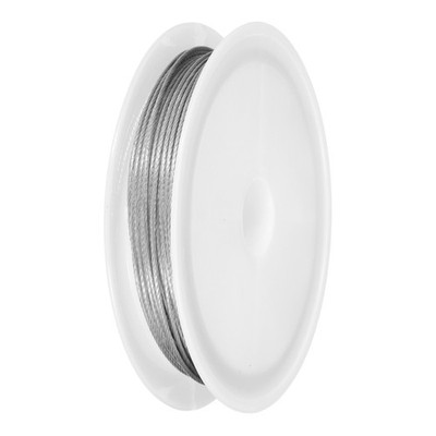 13FT 0.039'' 7-Strand Bead String Wire Stainless Steel Beading Wire Silver