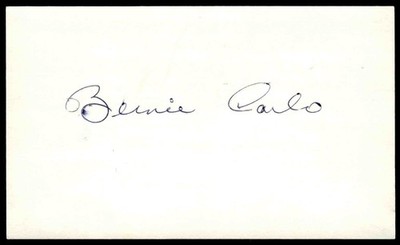 Bernie Carbo 3x5 Index Card Signed Auto Autographed