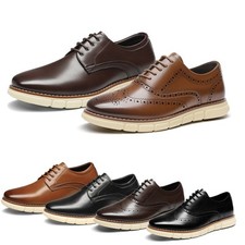 Men's Crossflex Dress Sneakers Wingtip Derby Casual Oxford Formal Shoes
