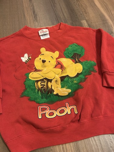 Vintage Pooh Kids Sweatshirt XXS - Picture 2 of 4
