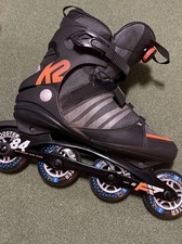 K2 F.I.T. 84 Boa Inline Skates Size 11 Black Orange Rollerblades Free Shipping