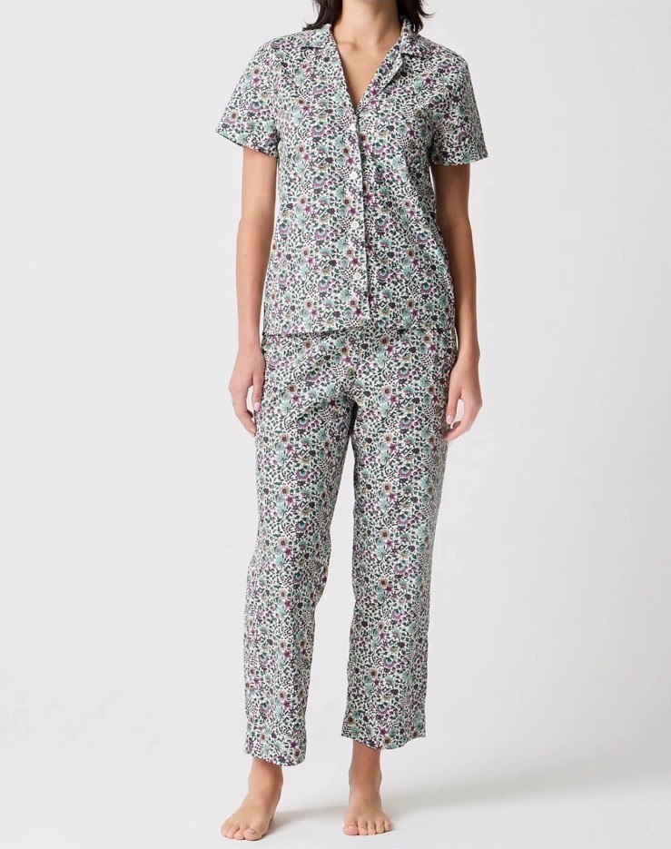 J.Crew Floral Women’s 100% Cotton Pajamas Loungewear Short Sleeve Size 3X