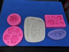 5 Pcs Flower Fondant Silicone Molds for Cupcake Chocolate Candy Soap Resin Jelly