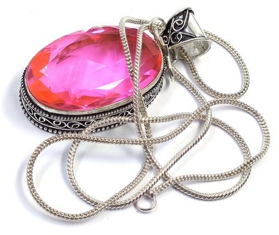 96.0 CT NATURAL AMETRINE OVAL CUT EGL CERTIFIED PENDANT FREE SILVER CHAIN 6MGS