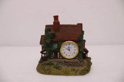 Lilliput Lane Style Old Tudor House Resin Clock Ornament New Battery Fitted