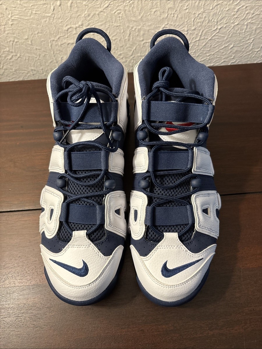 Nike Air More Uptempo '96 Olympic 2024 Navy Blue/White Men's Sz 13