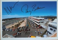 photo signée Thierry Boutsen Philippe Alliot Yannick Dalmas F1 autographe 