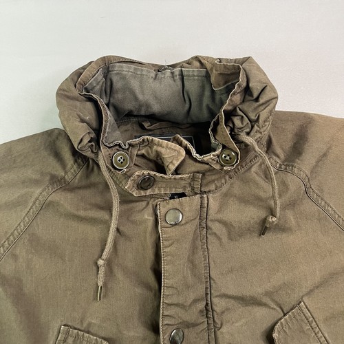 OBEY Propaganda Jacket Mens X-Large Brown Military Full Zip Snap Utility Coat - Picture 5 of 21