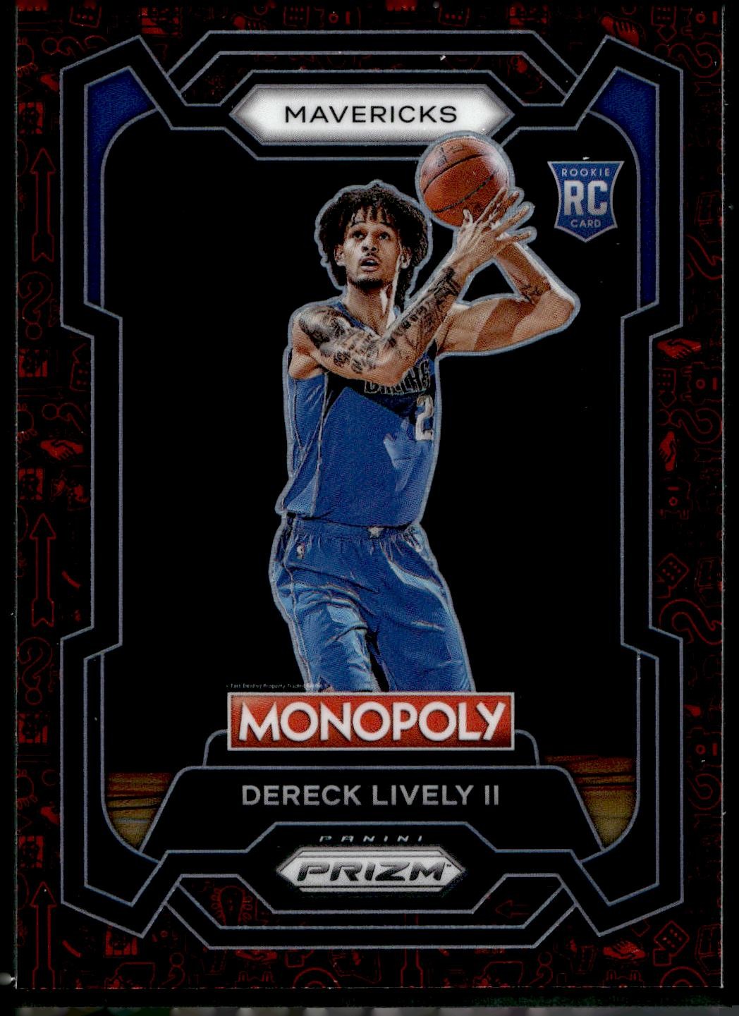 2023-24 Panini Prizm Monopoly #24 Dereck Lively II Red Pattern Icons RC Free Shp