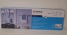 MOEN Banbury Bath Hardware Set w/ Towel Bar, Ring, Paper Holder Brushed Nickel