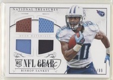 2014 National Treasures Rookie NFL Gear Materials Quad 54/99 Bishop Sankey z0q