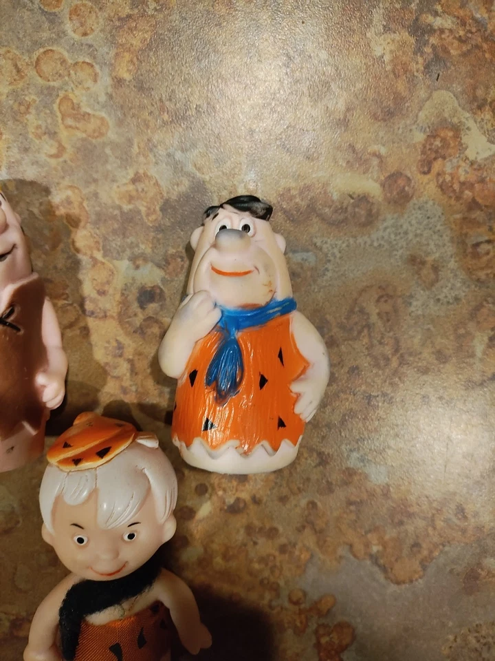 Barney Fred The Flintstones Finger Puppets 1972 con figura de Bam Bam Foto 3 de 4