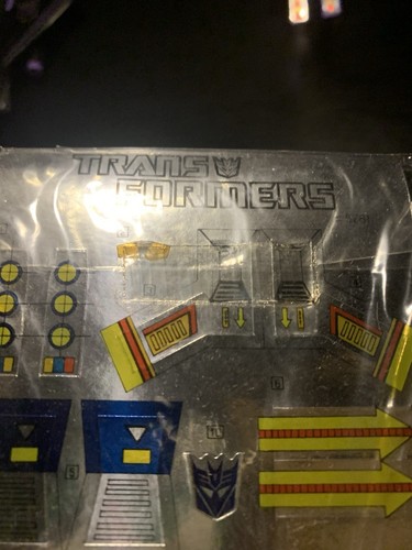 Transformers G1 Starscream Sticker Sheet SEALED NEW - Picture 2 of 6