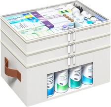 Foldable 3-Tier Medicine Organizer for Cabinet, First Aid Kit
