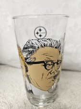 Pittsburgh Steelers Pint Glass Hall of Fame Lambert Rooney Stautner 1990
