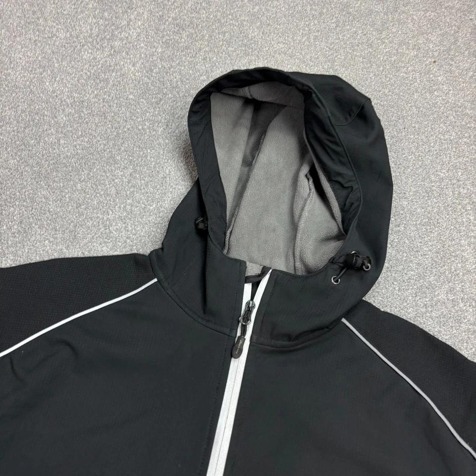 Dickies Jacket Adult Medium Black Chore Work Wear Lined Rain Hood Coat Men* — 第 3/4 张图片