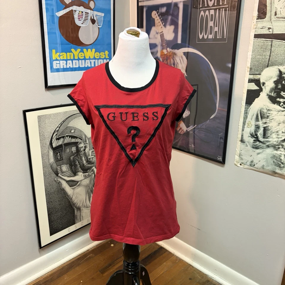Camiseta Guess Los Angeles Mujer Roja Y2K Talla L Foto 2 de 4