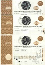 3 x IBM International Business Machines NewYork 1964/67 brown Stuttgart Ehningen