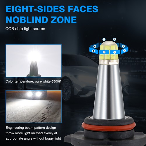 Combo de 8 lados 9005+9006 Kit de faros LED 4 bombillas haz alto bajo blanco 2500000LM - Imagen 2 de 12