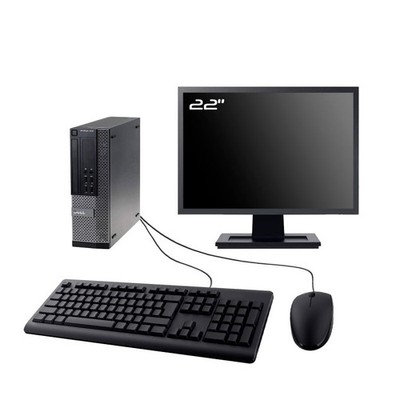 PC Dell Optiplex 7010 SFF Bildschirm 22'' Intel I3-3220 RAM 16GB SSD 4TB WLAN W11