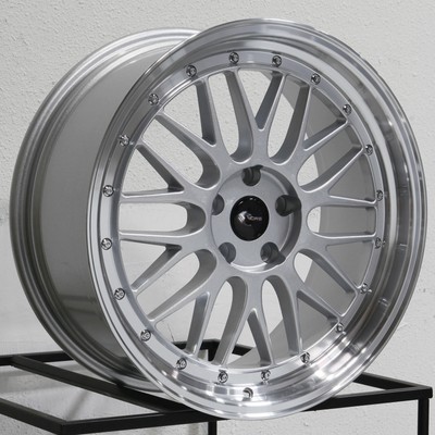 One 18x8 Vors VR8 5x100 35 Silver Wheel Rim 73.1