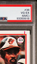 Pink Print Flaw Error Eddie Murray Rookie Card 1978 Topps PSA 4 MC #36 Unique. rookie card picture