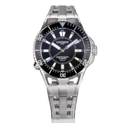 Orologio Uomo in Acciaio e Titanio Automatico Diver 500 Mt Nero Montecristo 