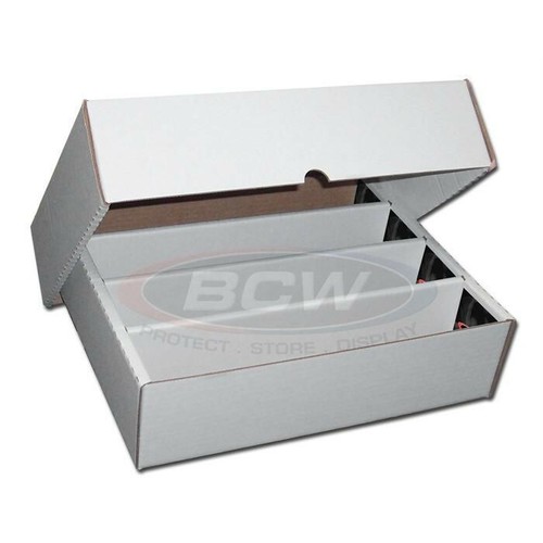 2x BCW Card Storage Box Cardboard 3200ct Count Full Lid 1-BX-3200 - Picture 2 of 4