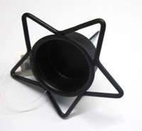 Teelichthalter Kerzenhalter Stern Metall Schwarz SternenföRmig Ca. 9 X 7 Cm B/H
