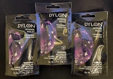 *3 Pack* NEW Dylon Permanent Fabric Dye, Intense Violet, 1.75-Ounce (50g)