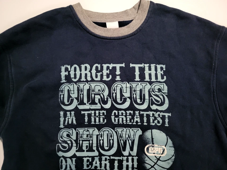 Suéter ESPN Vintage Años 80 Para Hombre Grande Azul Gris Pullover Logo Original Retro Foto 4 de 4