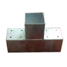 Holzverbinder T-Form für 3x Balken 9x9 cm Pfostenecke Pfostenverbinder Verbinder