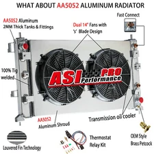 4 Row Radiator Shroud Fan Relay For 19-21 Chevy Silverado GMC Sierra 1500 6.2L