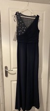 Veromia Occasions VO3013 Navy Sequin Prom Party Evening Dress Ballgown Size 12