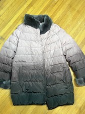 Florence Mode Italy Ombré Rex Rabit Fur Lined Puffer Down Jacket Read Below 48