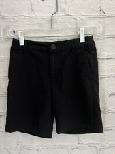All in Motion Solid Black Shorts Adj Waist STRETCH EUC Boy's Size 6