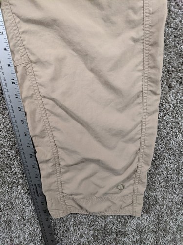 Mountain Hardwear Womens Hiking Pants Size 6 Beige Capri Crop Nylon Travel - Picture 6 of 13