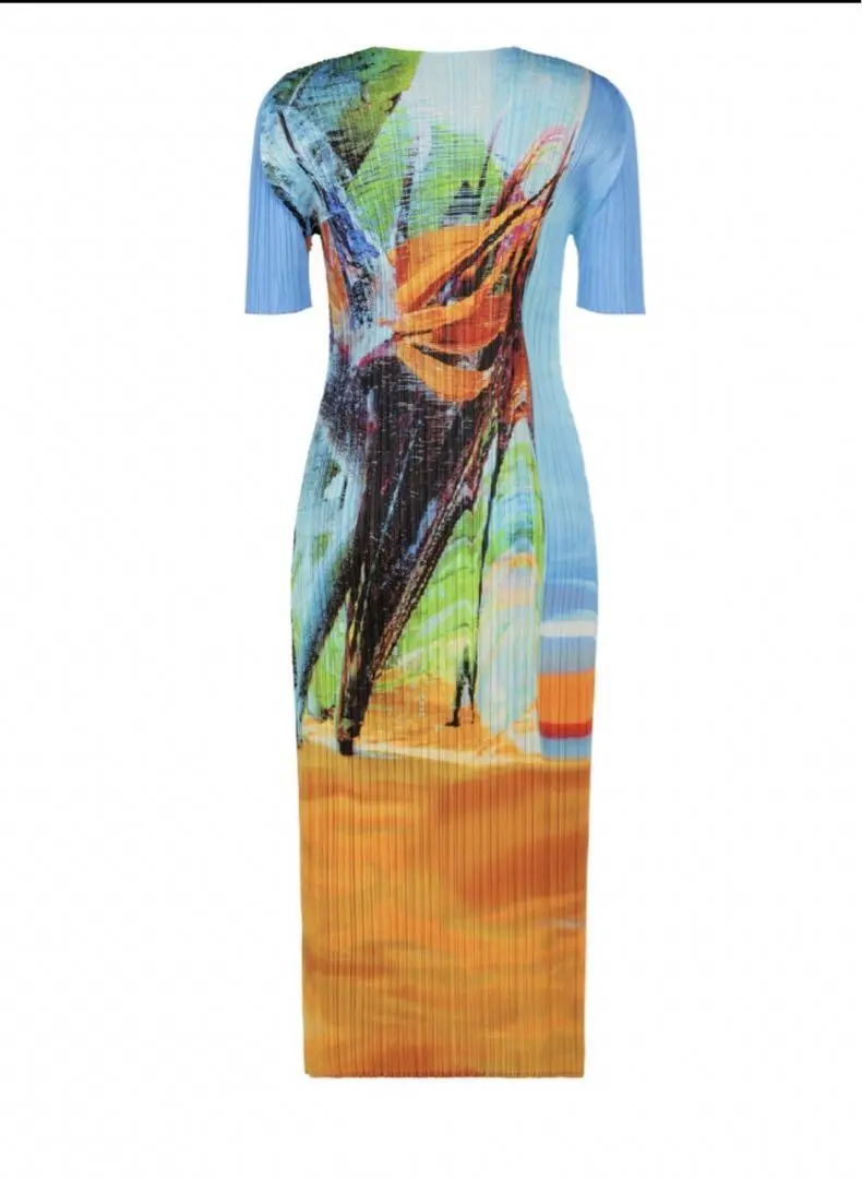 Pleats Please July Issey Miyake Tropical Winter Dress 2 | eBay
