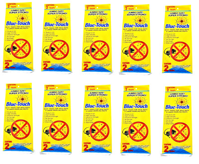 Lot of 10 Packs Pest Control MIce  Insects  2 Pack Glue Traps Flat 20 Total Pc