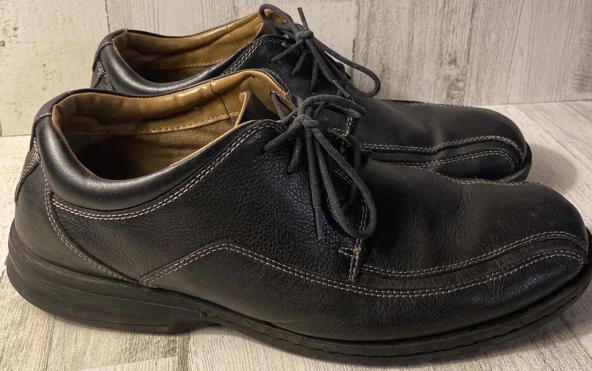 SAOLA Scarpe comode Oxford Dockers da uomo taglia 13M nere Trustee in vera pelle