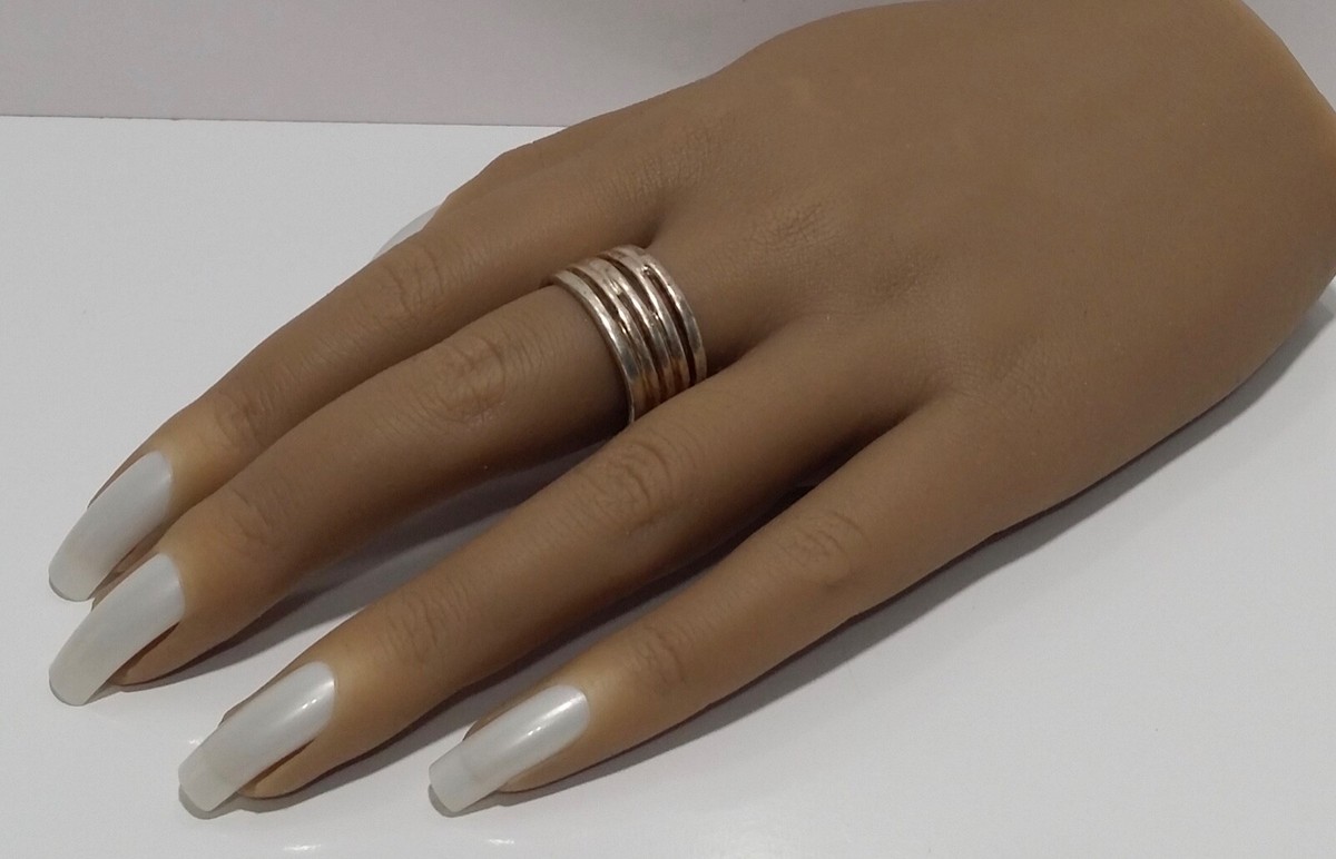 925 Sterling Silver Wide Band Ring Size 9.5 | eBay