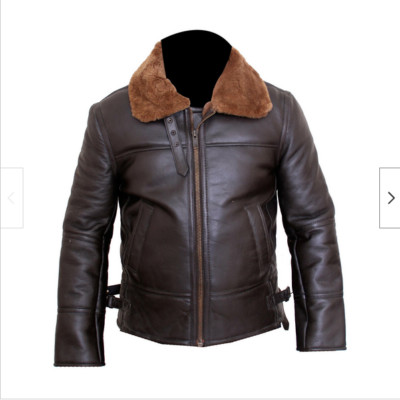 B3 Flight Pilot Men's RAF Aviator Real Shearling Sheepskin Leather Bomber Jacket