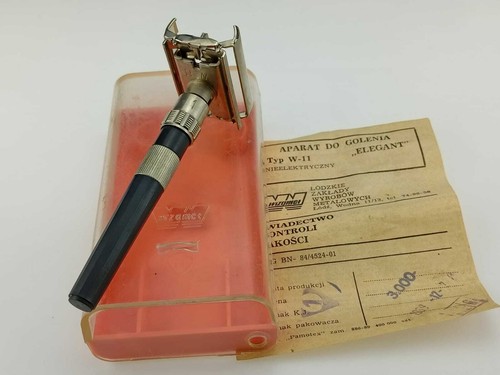 Vintage NOS Safety Razor Wizamet W-11 "ELEGANT" from Poland - Imagen 2 de 6