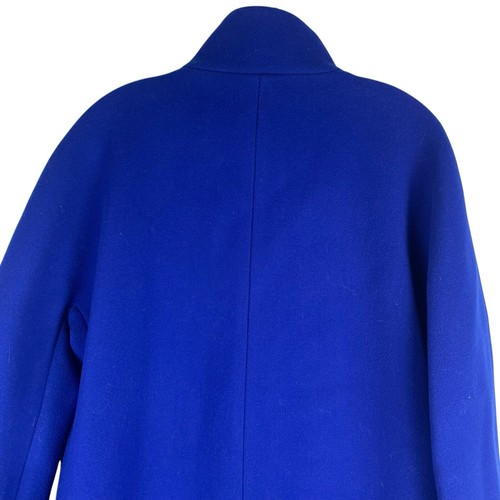 J. Crew New Cocoon Coat in Italian Stadium Cloth Wool Blue Women Size 14 - Picture 8 of 10