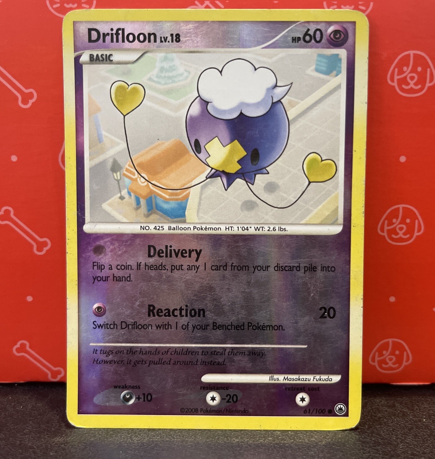 2008 Pokemon Majestic Dawn Reverse Holo Drifloon 61/100 LP