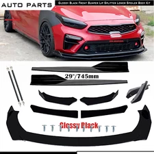 For Kia Forte GT Line 2010-2021 Front Bumper Lip Spoiler Splitter Side Skirt
